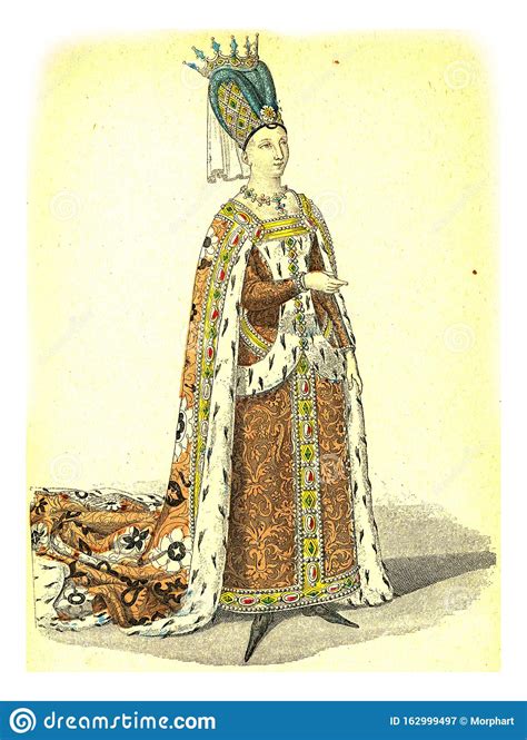 Isabeau Of Bavaria Vintage Engraving Stock Illustration Illustration
