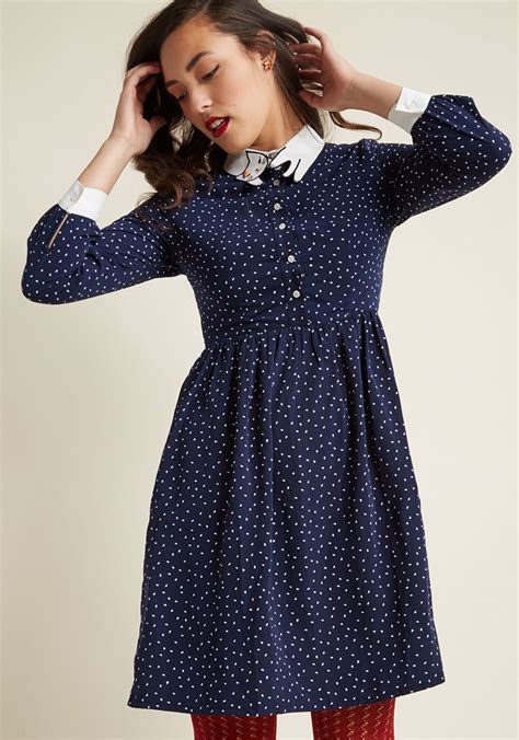 Miss Patina I M Only Prancing Long Sleeve Dress In S Modcloth
