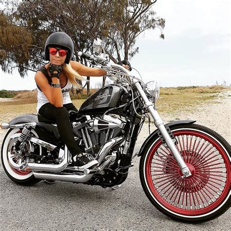 Pin By Red Redley On Harley Ladies Bobber Motorcycle Motorcycle Girl