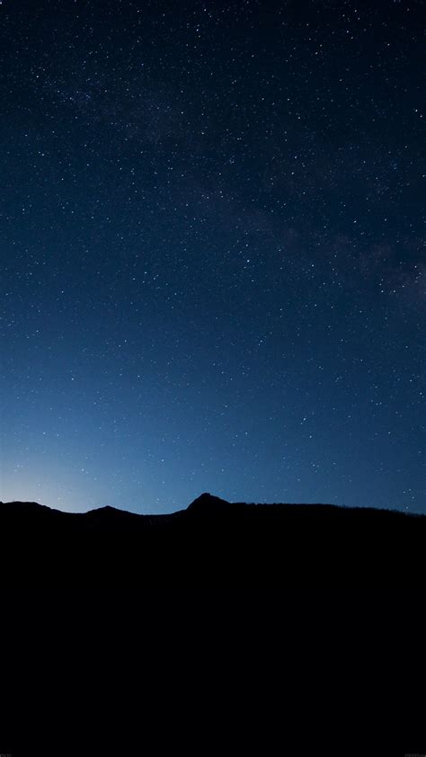 Night Sky Wide Mountain Star Shining Nature Android Night Sky