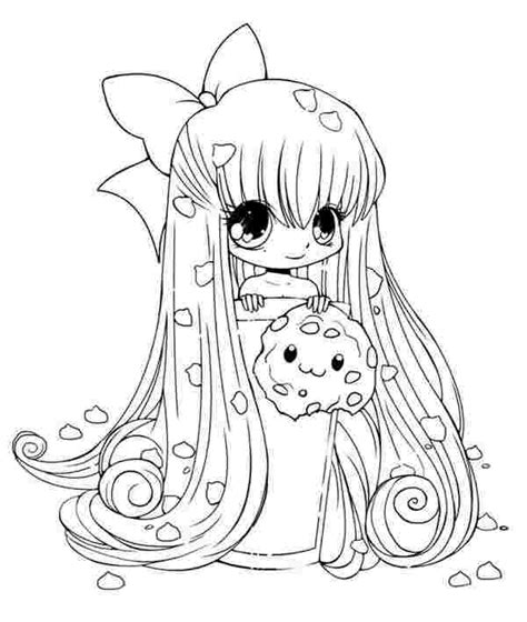 Get This Adorable Cute Little Girl Kawaii Coloring Pages Kawaii Girls