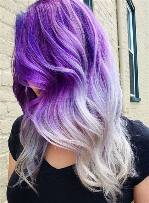 20 Alluring Purple Hair Color And Hairstyle Design Ideas For