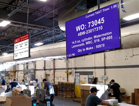 Manufacturing Data Display And Industrial Digital Signage