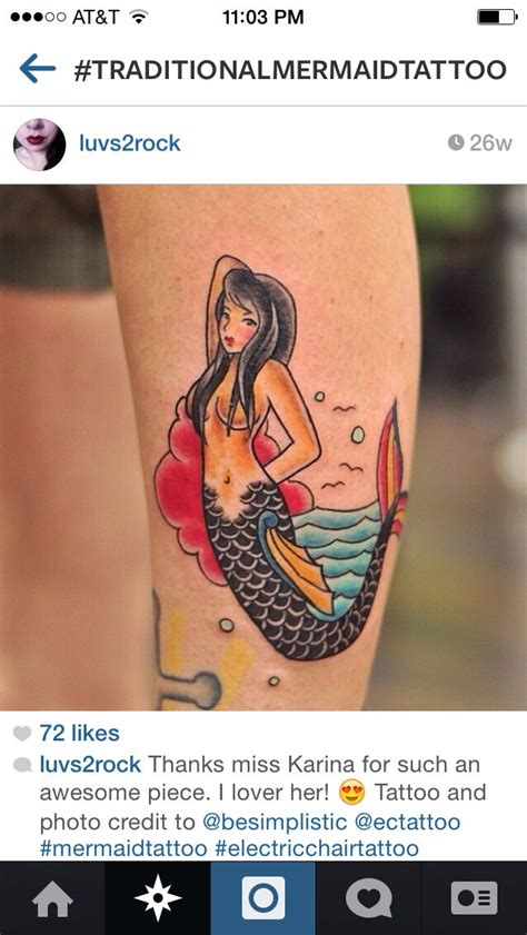 Each swallow represents 5000 nautical miles traveled, which is about 5,754 regular miles. Traditional mermaid | Traditional mermaid tattoos, Mermaid ...