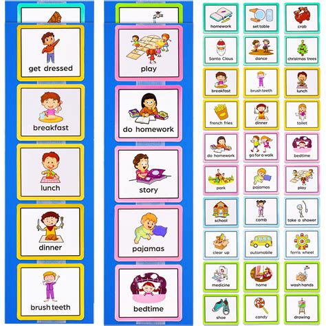 Buy 98 Pieces Visual Schedule For Kids Autism Routine Chart Cards Chore