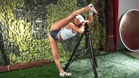 Contortion Routines Oversplits Stretching Foot Behind Head Pose