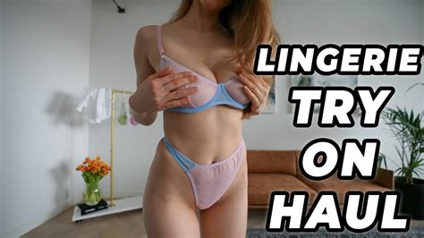 Lingerie Try On Haul See Through Lingeries Haul 4 4K 2023 YouTube