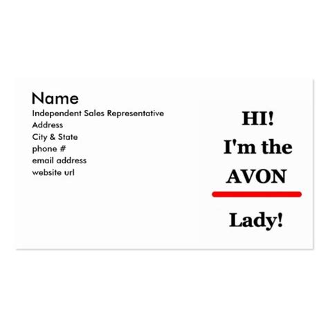 Avon Card Business Card Templates Bizcardstudio