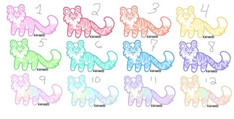 Cheap Pastel Rainbow Tiger Adopts 412 Open By Stardust Specks On