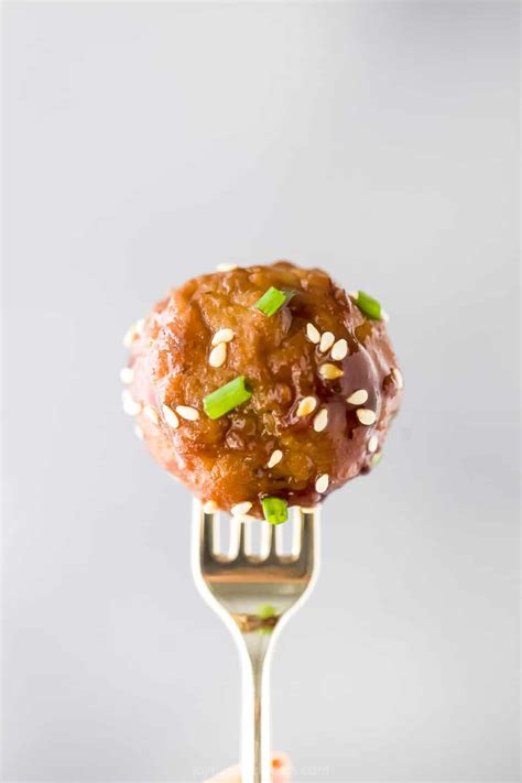 Easy Asian Crockpot Meatballs Recipe Joyful Healthy Eats