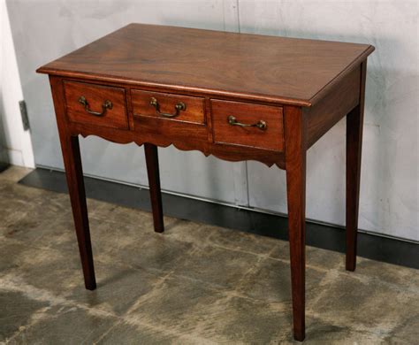 Round antique swedish drop leaf table. Antique George III Side Table with 3 Drawers For Sale at ...