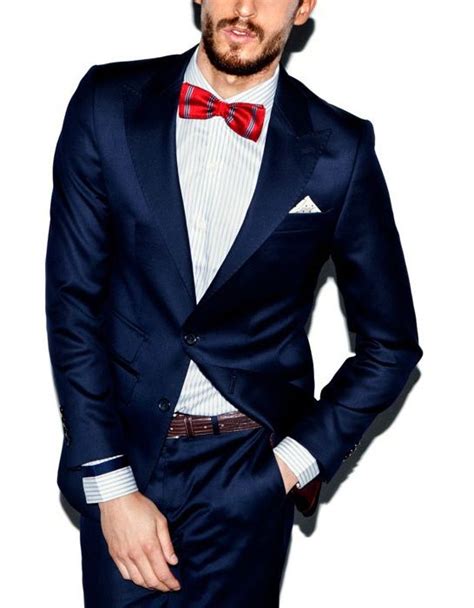 Lovely Navy And Red Fashion Night Party Fashion Look Fashion Mens