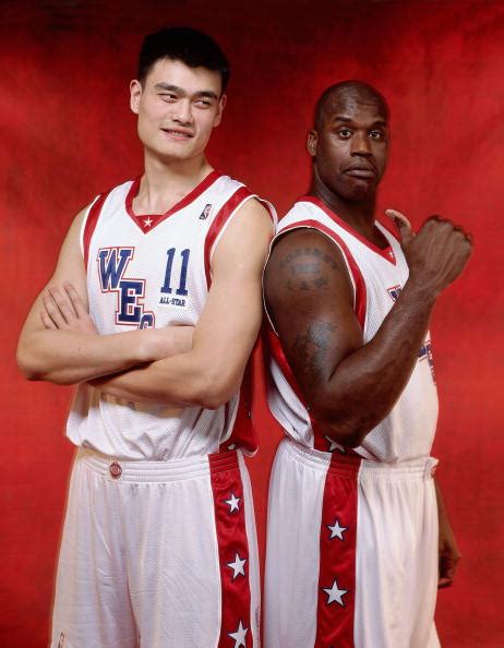 Yao ming and shaquille o'neal. #halloffame (getty) #16hoopclass photos