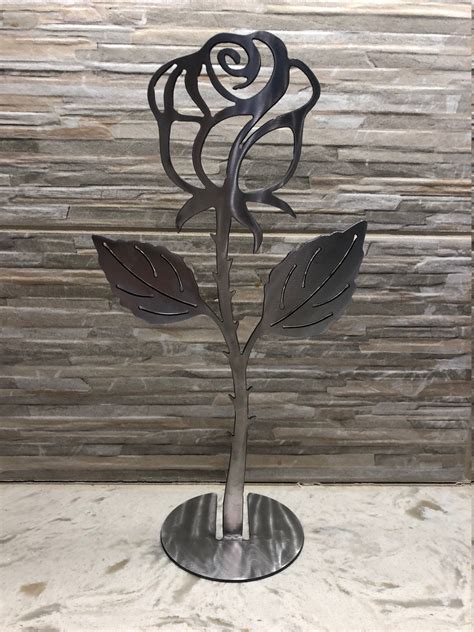 Table Top Rose Plasma Cut Metal Art Home Decor Mothers Etsy