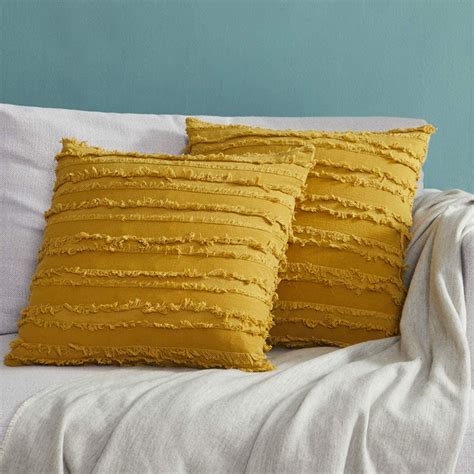 Gigizaza Decorative Throw Pillow Covers 16x16mustard