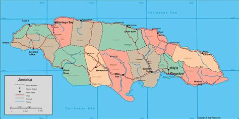 Map Jamaica •