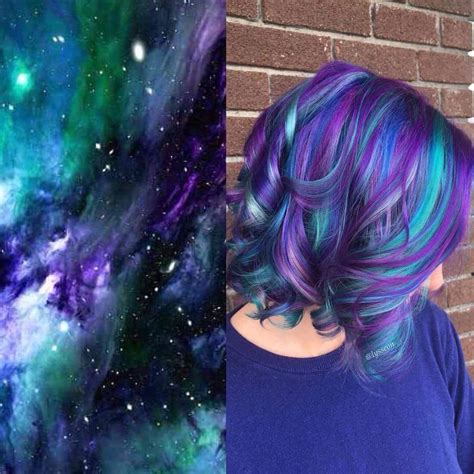 Galaxy Hair Galaxy Hair Color Cool Hair Color Fantasy Hair Color