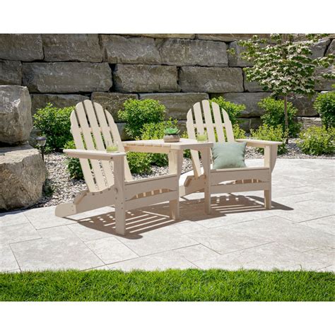 Polywood® Classic Folding Adirondacks With Connecting Table Pws562 1