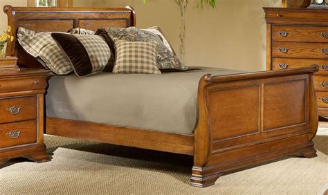 Shenandoah American Oak Sleigh Bedroom Set B4850 51h 51f 51r Largo Furniture