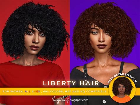 Sims 4 — Sonyasims Liberty Hair All Ages By Sonyasimscc — New Afro