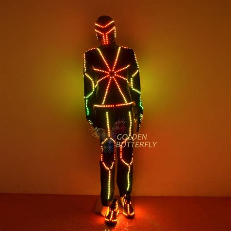 Full Color Programming Led Clothing Glowing Luminous Suits Costumes 2018 Hot Fashion Twinkle