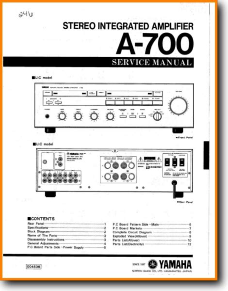 Yamaha A 700 Solid State Amp Receiver On Demand Pdf Download English
