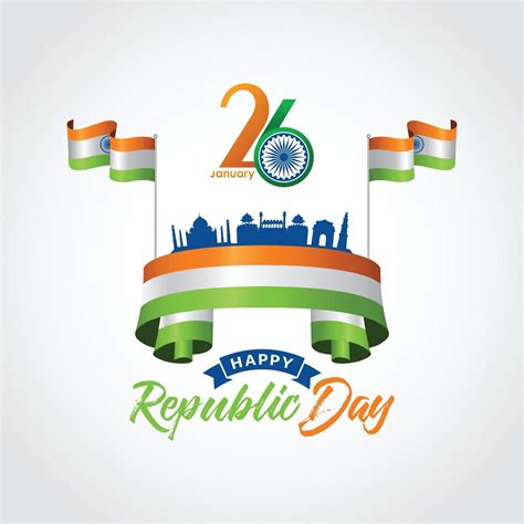 Indian Republic Day 26 January Vector Illustration 2767336 Vector Art