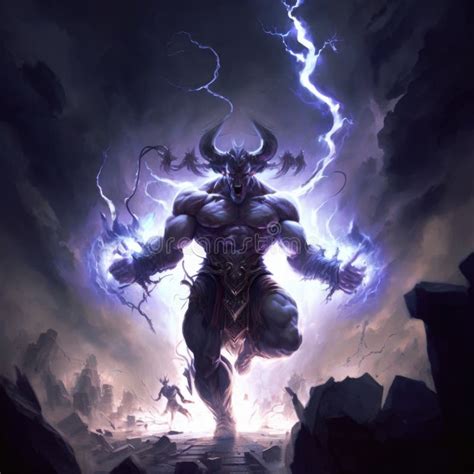 Demon Of Immense Power Unleashing Destruction Fantasy Art Ai