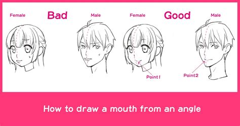 How To Draw Anime Mouths From A 45 Degree Angle Anime Art Magazine
