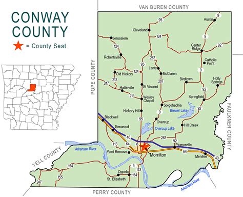 Zz Conway County Map Encyclopedia Of Arkansas