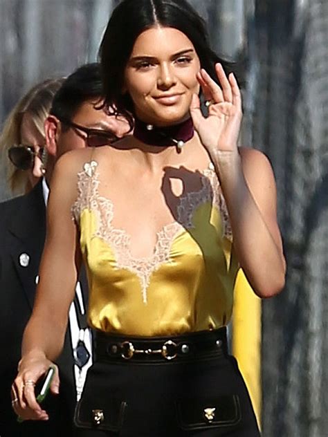 Kendall Jenner Braless And Leggy