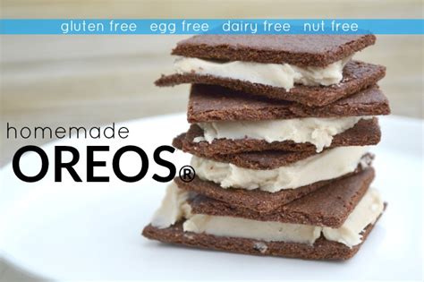 This version of the great pumpkin dessert recipe is gluten free, dairy free, egg free, nut free and vegan. Gluten Free Homemade "Oreos" (egg free, dairy free, nut ...