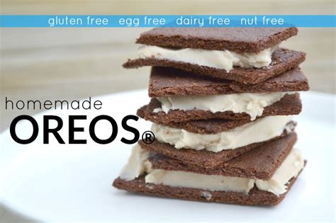 The ultimate collection of delicious & easy gluten free dairy free desserts recipes for sweets lovers everywhere! Gluten Free Homemade "Oreos" (egg free, dairy free, nut ...