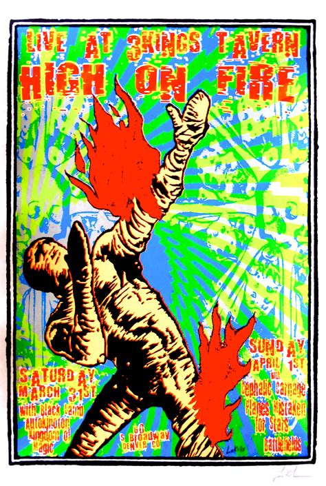 High On Fire Concert Poster Gig Posters Concert Posters April 1st