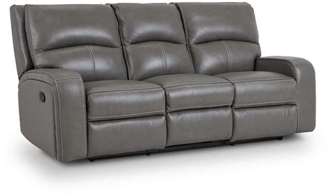 Asher Dark Gray Lthrvinyl Reclining Sofa 2