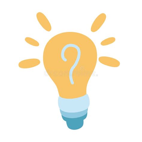 light bulb lamp icon with question mark inside hint symbol problem solution icon in comic