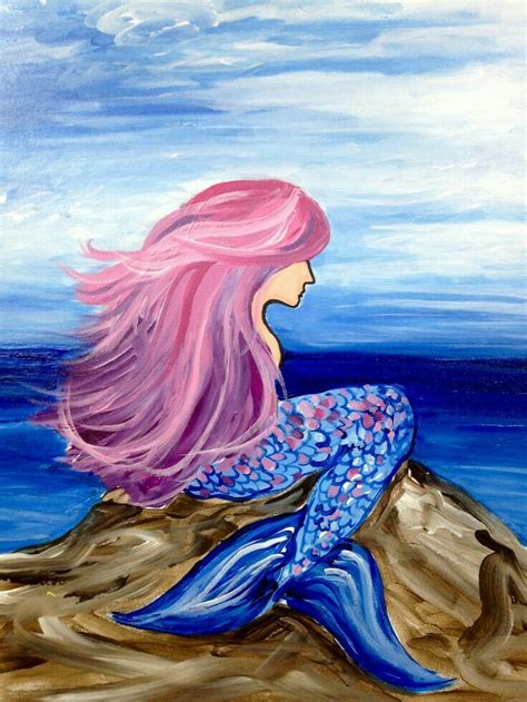 Pin By Rithny Ps On Arte Mermaid Painting Mermaid Canvas Mermaid Art