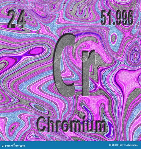 Chromium Chemical Element With 24 Atomic Number Atomic Mass And