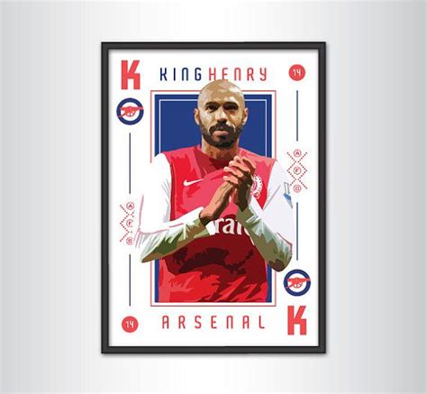 Thierry Henry King Of Arsenal Print By Kierancarrolldesign €1500