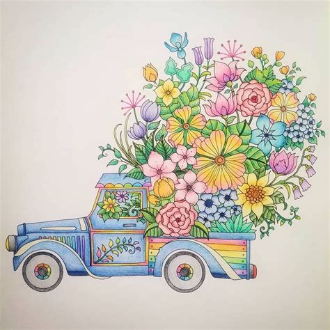 Johanna basford world of flowers truck. Pin on World of flowers board