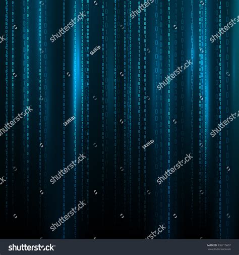 Abstract Blue Technology Background Binary Computer Code Programming