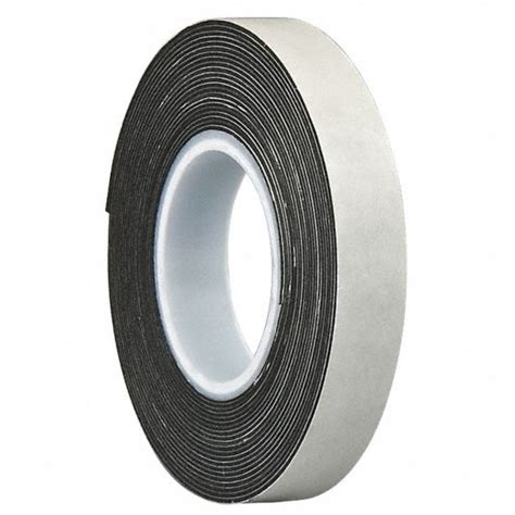 3M Polyethylene Foam Double Sided Foam Tape, Rubber Adhesive, 1/16 in