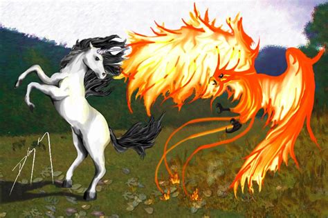 Unicorn Vs Phoenix Uc Entry By Firedolphin On Deviantart