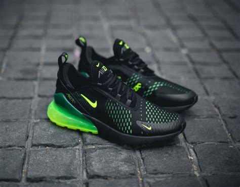 Nike 270 Noir Et Vert Fluo