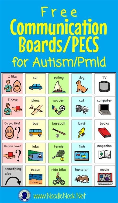 Free Printable Communication Boards For Adults Autism