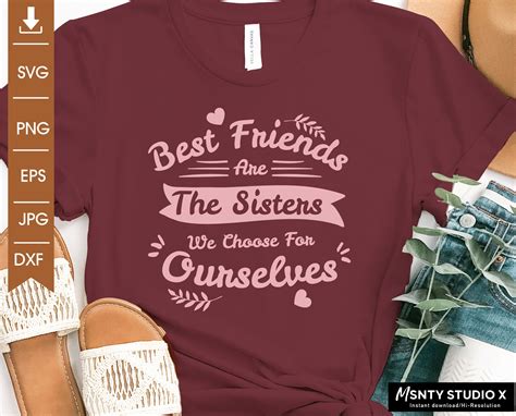 Best Friends Are The Sisters We Choose Svgbest Friend Etsy
