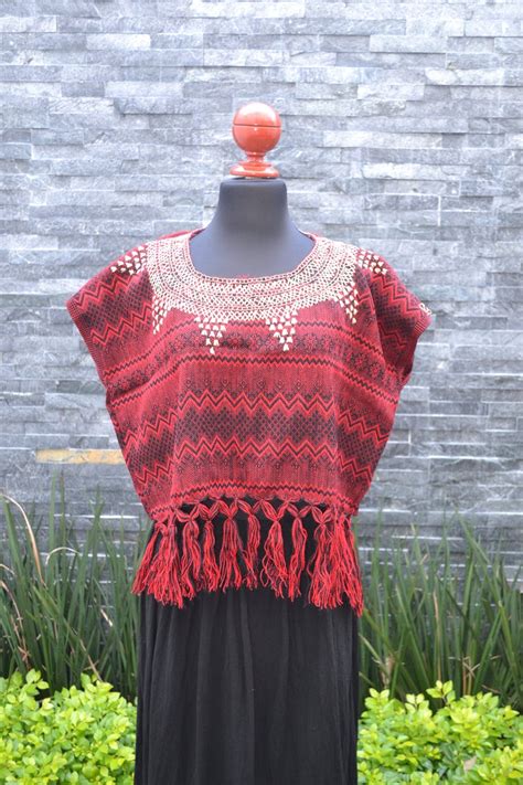 Traditional Mexican Shirt For Women Mexican Huipil Chiapas Etsy Uk