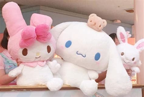 Giant Plushies Of Cinnamoroll And My Melody As Well As A Little Wish Me