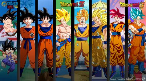 Goku Y Todas Sus Fases Anime Dragon Ball Super Anime Dragon Ball