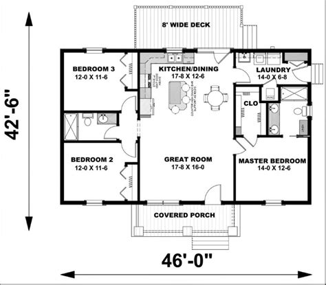 Open floor plans, kitchen islands, and snack. 3 Bedroom, 2 Bath Coastal House Plan - #ALP-1A5B - Allplans.com